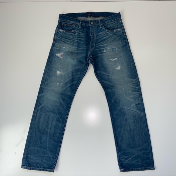 Polo Ralph Lauren Other - Polo Ralph Lauren Jeans Men’s 34x32 Classic Fit Button Fly Distressed NEW